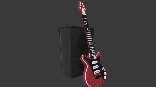 cartoon guitar and speakers preview image